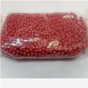 مروارید خوراکی تزئینی رنگ قرمز سایز متوسط 50 گرمی 