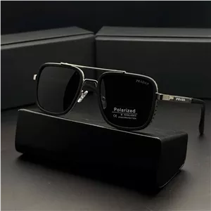 عینک آفتابی اسپرت پلاریزه مارک پرادا کیفیت عالی (دور نقره ای)