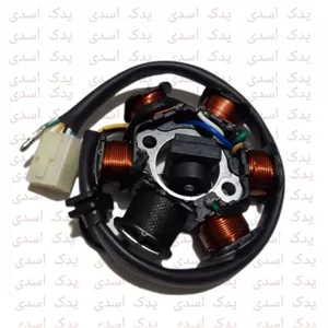 بوبین ( بوین ) برق شش پری تک سیم زرد بی کلاچ شوکا 125 وهر بی کلاچی که شش پری و تک سیم زرد باشد مشترک خارجی 