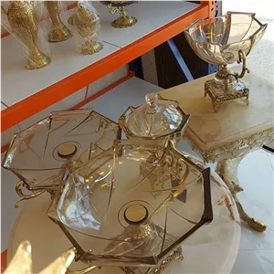 سرویس پذیرایی شامپاینی پایه برنز 