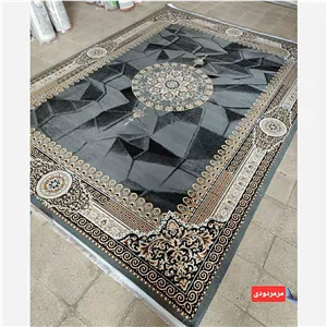 فرش ماشینی 500شانه بی سی اف 6متری،مرمر دودی فرش جهیزیه عروس 