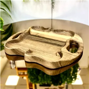 سینی مستطیل دسته دار گردو 