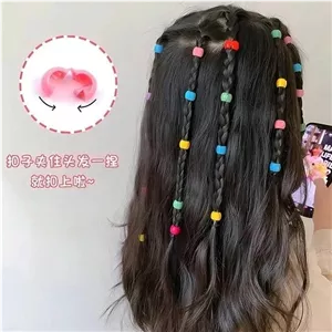 مهره مو کلیپسی رنگی 2 بسته 10 عددی 