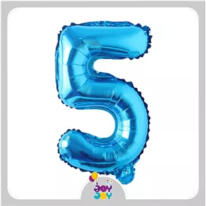 بادکنک فویلی عدد 5 آبی