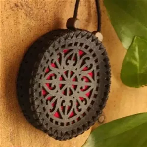 کیف حرز و دعا چرم طبیعی مدل گرد دست دوز