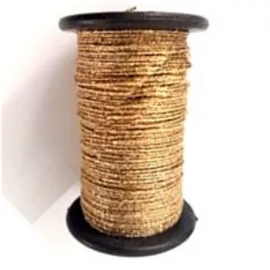 سیم گلسازی روکش دار لمه دار طلایی شماره 4 (یک عددی)(سیم گلسازی زری دار)
