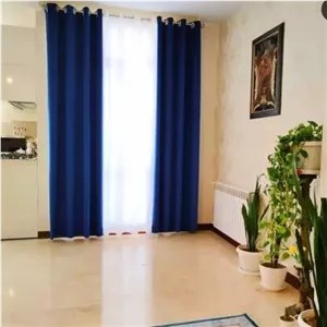 پرده پانچ پذیرایی با پارچه کتان  1متر و 50 رنگبندی کامل