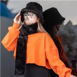 ست شال و کلاه خزدار  شیک و جذاب زنانه سایز استاندارد گرم و باکیفیت مدل باکت