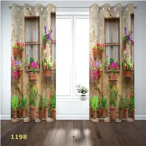 پرده طرح طبیعت ( روستا -1198)