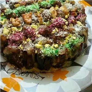 حلوا رنگینک سنتی بوشهری با خرما و گردو 1000 گرمی