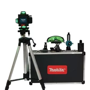 تراز لیزری ماکیتا چمدانی 4 بعدی جعبه بزرگ همراه لوازم کامل و سه پایه دوربینی بلند Makita