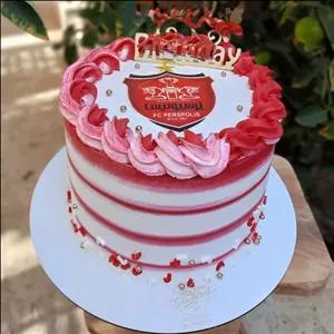 کیک باتم پرسپولیس همراه چاپ خوراکی 