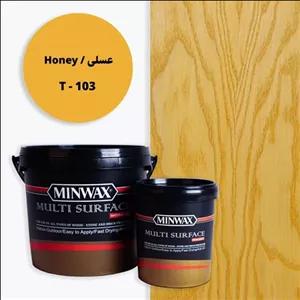 رنگ چوب پایه آب مینوکس مدل عسلی 4 لیتری