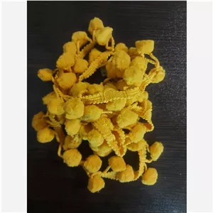 نوار پوم پوم دار رنگ زرد پرتقالی یک متری