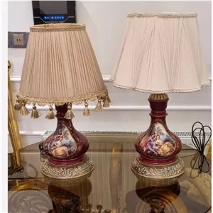 آباژور چینی برنز چراغ خواب مطالعه آنتیک برنزی