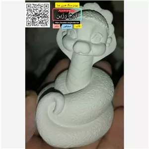 بیس خام مجسمه طرح مار ملکه جنس پودر سنگ دکوری