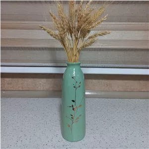 گلدان سرامیکی طلاکوب