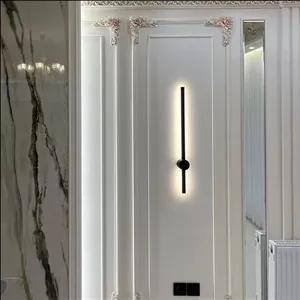 دیوارکوب مدرن چراغ دیواری دکوراتیو تکی طرح خطی رنگ بدنه مشکی مات