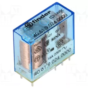 رله شیشه ای کتابی فیندر finder مدل 40.61.9.024.0000 . ساخت اروپا