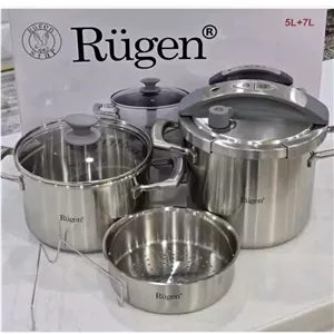 زودپز دوقلوی Ruروگن 5و7لیتری دارای ظرف بخارپز دارای ضمانت