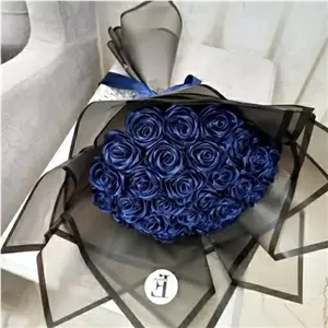 دسته گل روبانی آبی