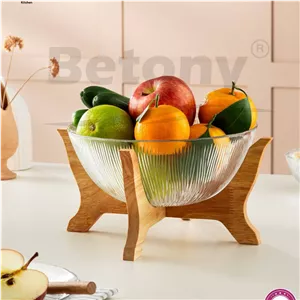 میوه خوری بزرگ پایه چوبی بامبو سولو 