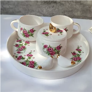فنجان قهوه خوری گل سرخی