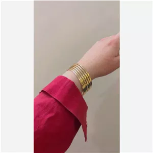 النگو طلاروس آینه ای طرح طلا گالری هیما 