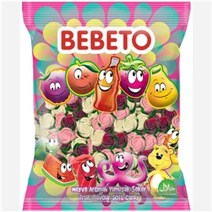 پاستیل میوه ای ببتو گل رز ، bebeto flower