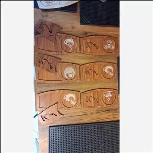 سینی سرو  چوبی قهوه  6میل 