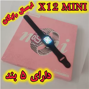 ساعت هوشمند مینی wisme-x12 mini ساعت هوشمند 41 میل سایز مینی پنج بند 5 بند ویسمی x12