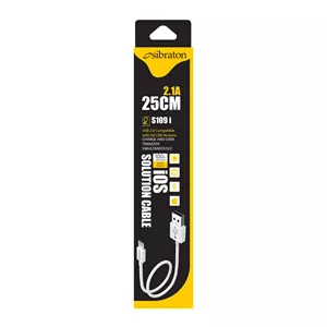 کابل شارژ آیفون سیبراتون 25 سانتی  مدل Sibraton S109 i