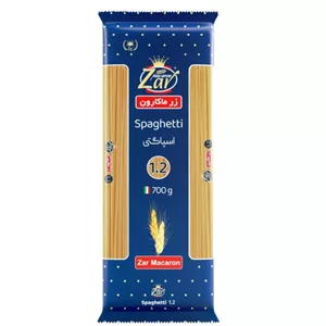 اسپاگتی ماکارونی زر ماکارون قطر 1.2 مقدار500 گرم