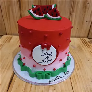 کیک قرمز یلدایی