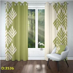 پرده طرح برگ و حس طبیعت - کد 3536
