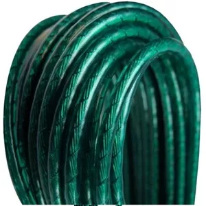 طناب بند رخت فلزی10متری با روکش لاستیکی(سیم بکسل ریز بافته شده) قلاب دار- طناب سیمی ده متری 