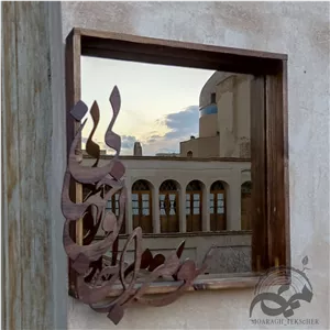 آینه هنری و خاص از جنس چوب 
