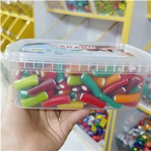 پاستیل لوله ای بریده نرم و تازه بسته800گرمی خالص محصول پلمپ مارابو
