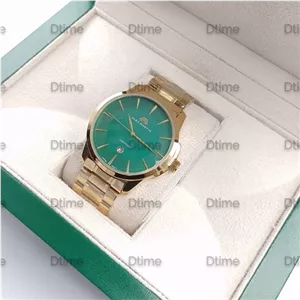 ساعت الکس مارتین طلایی صفحه سبز رفرانس 7115 تک مردانه