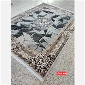 فرش ماشینی 9متری  500شانه بی سی اف،مرمر نقره ای، فرش عروس 