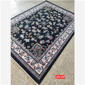 فرش ماشینی 9متری  500شانه بی سی اف،گیلدا مشکی، فرش قیمت مناسب، فرش عروس 