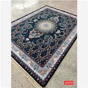 فرش ماشینی 500شانه بی سی اف 6متری،سما مشکی، فرش قیمت مناسب، فرش جهیزیه عروس 