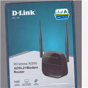 مودم روتر ADSL2 Plus بی سیم N300 دی-لینک مدل DSL-124 New 