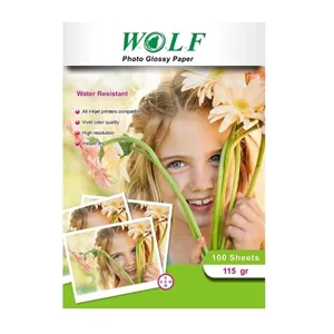 کاغذ فتوگلاسه 115 گرم ولف سایز A4