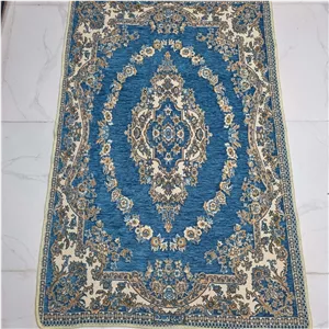 روفرشی 1.5 متری مخمل دورو ( 2رو ) آبی فیروزه ضخیم طرح حلقه  روفرشی یک و نیم متری
