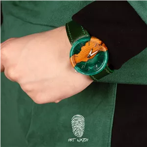 ساعت مچی دست ساز چوبی رزینی مدل جاده بی انتها