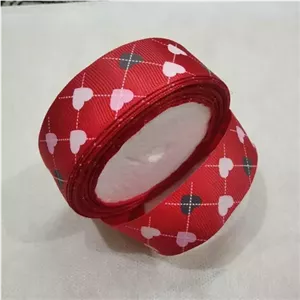 روبان گروگن 2.5 طرح قلب طول 9 متر یک حلقه 