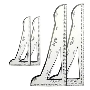 گونیا خیاطی کاغذی مدل اشل1.2 و 1.4 بسته ی 4 عددی