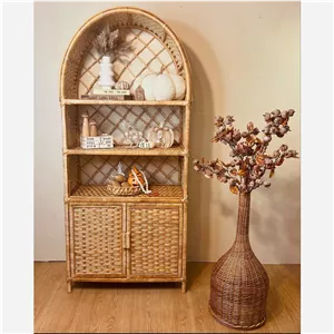 بوفه 4طبقه حصیری شلف کتابخانه کمد اسکلت چوبی سفارشی (هزینه ارسال پسکرایه تیپاکس)