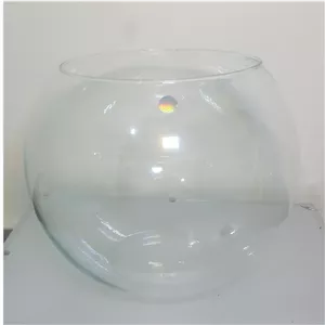 تنگ ماهی گلدان شیشه ای توپی گرد اصل وشفاف